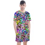 Colorful paint texture                                                  Men s Mesh Tee and Shorts Set