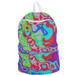 Colorful distorted shapes on a grey background                                                 Foldable Lightweight Backpack