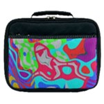 Colorful distorted shapes on a grey background                                                     Lunch Bag