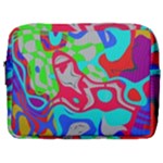 Colorful distorted shapes on a grey background                                                     Make Up Pouch (Large)