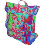 Colorful distorted shapes on a grey background                                                     Buckle Up Backpack