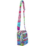 Colorful distorted shapes on a grey background                                                  Shoulder Strap Belt Bag