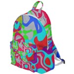 Colorful distorted shapes on a grey background                                                  The Plain Backpack