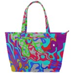 Colorful distorted shapes on a grey background                                                  Back Pocket Shoulder Bag