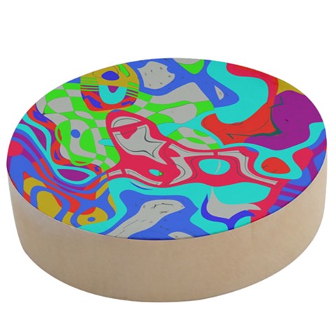 Colorful distorted shapes on a grey background                                                  Wooden Bottle Opener (Round) from ArtsNow.com