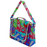 Colorful distorted shapes on a grey background                                                Box Up Messenger Bag