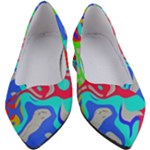 Colorful distorted shapes on a grey background                                                Women s Block Heels