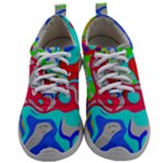 Colorful distorted shapes on a grey background                                                 Mens Athletic Shoes