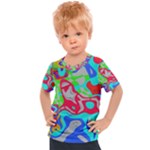 Colorful distorted shapes on a grey background                                                   Kids  Sports Tee