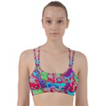 Colorful distorted shapes on a grey background                                                        Line Them Up Sports Bra