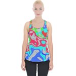 Colorful distorted shapes on a grey background                                                   Piece Up Tank Top