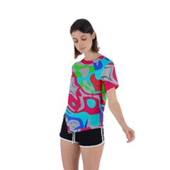 Asymmetrical Short Sleeve Sports T-Shirt 