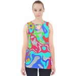 Colorful distorted shapes on a grey background                                                     Cut Out Tank Top