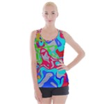 Colorful distorted shapes on a grey background                                                    Criss cross Back Tank Top