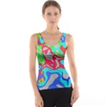 Colorful distorted shapes on a grey background                                                     Tank Top