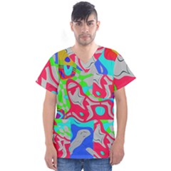 Men s V-Neck Scrub Top 