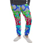 Colorful distorted shapes on a grey background                                                     Men s Jogger Sweatpants