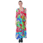 Colorful distorted shapes on a grey background                                                        Button Up Maxi Dress