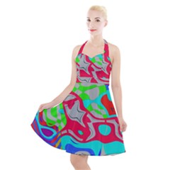 Halter Party Swing Dress  