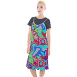 Colorful distorted shapes on a grey background                                                  Camis Fishtail Dress