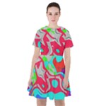 Colorful distorted shapes on a grey background                                                       Sailor Dress