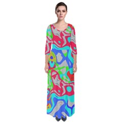 Quarter Sleeve Maxi Dress 