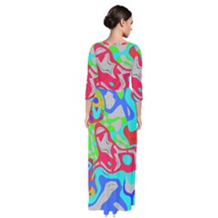 Quarter Sleeve Maxi Dress 