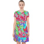 Colorful distorted shapes on a grey background                                                       Adorable in Chiffon Dress