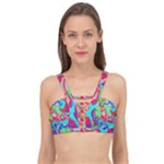 Colorful distorted shapes on a grey background                                                   Cage Up Bikini Top