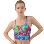 Colorful distorted shapes on a grey background                                                    Mini Tank Bikini Top