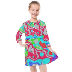 Kids  Quarter Sleeve Shirt Dress 