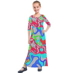 Kids  Quarter Sleeve Maxi Dress 