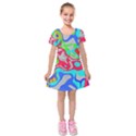 Kids  Short Sleeve Velvet Dress 