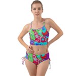 Colorful distorted shapes on a grey background                                                      Mini Tank Bikini Set