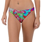 Colorful distorted shapes on a grey background                                                    Band Bikini Bottom