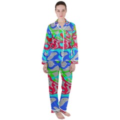 Women s Long Sleeve Satin Pajamas Set 