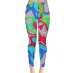 Colorful distorted shapes on a grey background                                                     Leggings