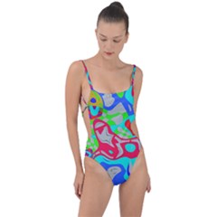 Tie Strap One Piece Swimsuit 