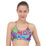 Colorful distorted shapes on a grey background                                                   Basic Training Sports Bra