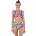 Colorful distorted shapes on a grey background                                                     Bandaged Up Bikini Set