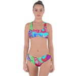 Colorful distorted shapes on a grey background                                                      Criss Cross Bikini Set