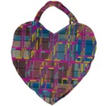 Colorful shapes texture                                                   Giant Heart Shaped Tote