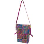 Colorful shapes texture                                                   Folding Shoulder Bag