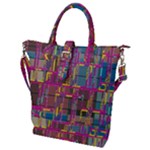 Colorful shapes texture                                                   Buckle Top Tote Bag