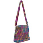 Colorful shapes texture                                                Zipper Messenger Bag