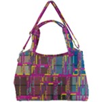 Colorful shapes texture                                                Double Compartment Shoulder Bag