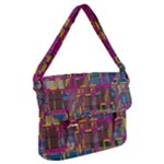 Colorful shapes texture                                                Buckle Messenger Bag