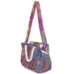 Colorful shapes texture                                                Rope Handles Shoulder Strap Bag