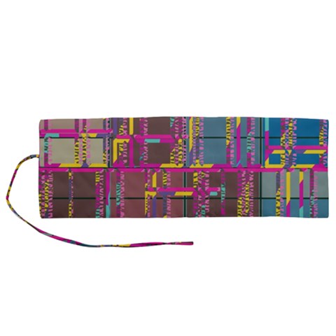 Colorful shapes texture                                                Roll Up Canvas Pencil Holder (M) from ArtsNow.com