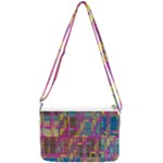 Colorful shapes texture                                               Double Gusset Crossbody Bag